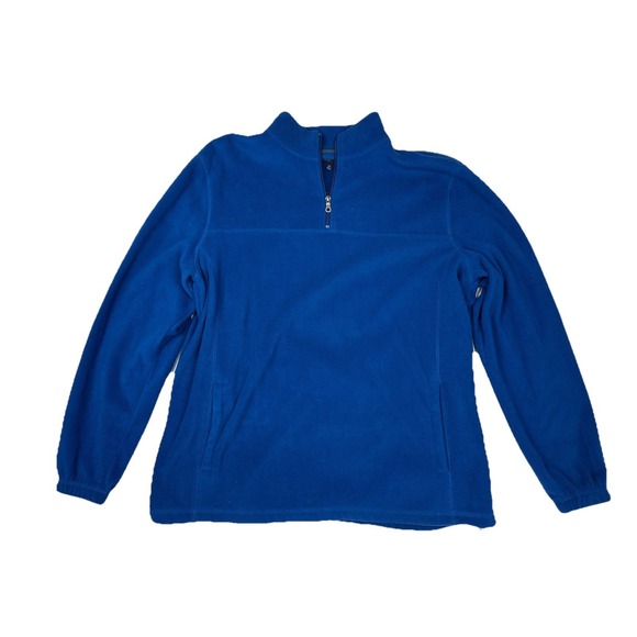 croft & barrow Other - Croft & Barrow Men's Fleece 1/4 Zip Pullover Sweater Blue XL Mock Neck